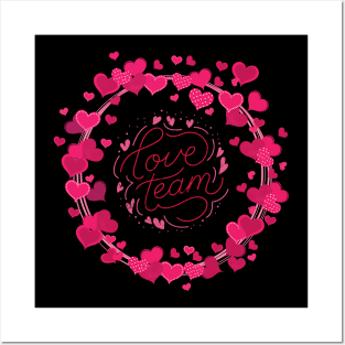 Valentine's Day Heart Wreath Love Team Posters and Art